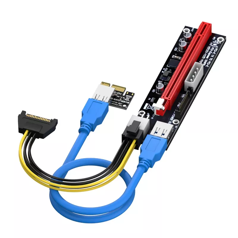 Akasa 6 Sets PCIe Riser Adapter Card for GPU Mining X16 to X1