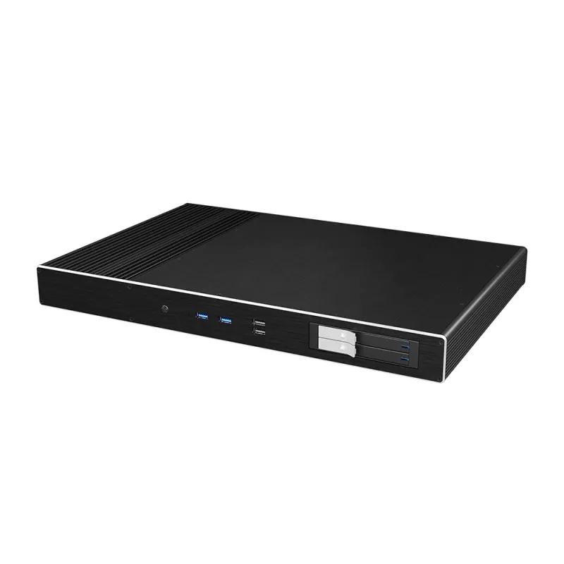 Akasa Galileo TU Plus Intel LGA1700 1U Fanless Thin Mini-ITX Case - Black