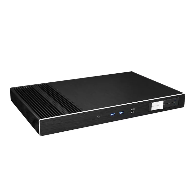 Akasa Galileo TU Plus Intel LGA1700 1U Fanless Thin Mini-ITX Case - Black