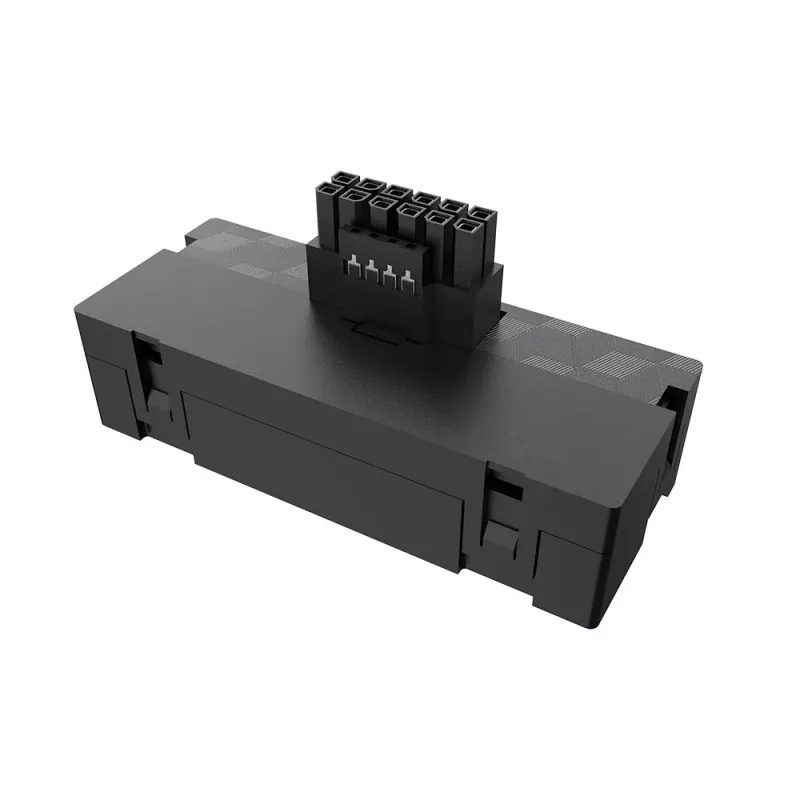 Akasa G-Nexus P24 90 laipsnių 12VHPWR adapteris 12+4 kontaktų kištukas į 3x8 kontaktų lizdą, 600W, juodas