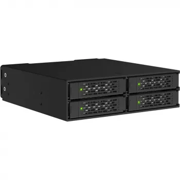 ICY DOCK ToughArmor MB699V5P-B V3 4-Bay 2,5 inch NVMe U.2/U.3 SSD PCIe 5.0 Mobile Rack Enclosure for 5,25 inch Bay (with MCIO Connector)