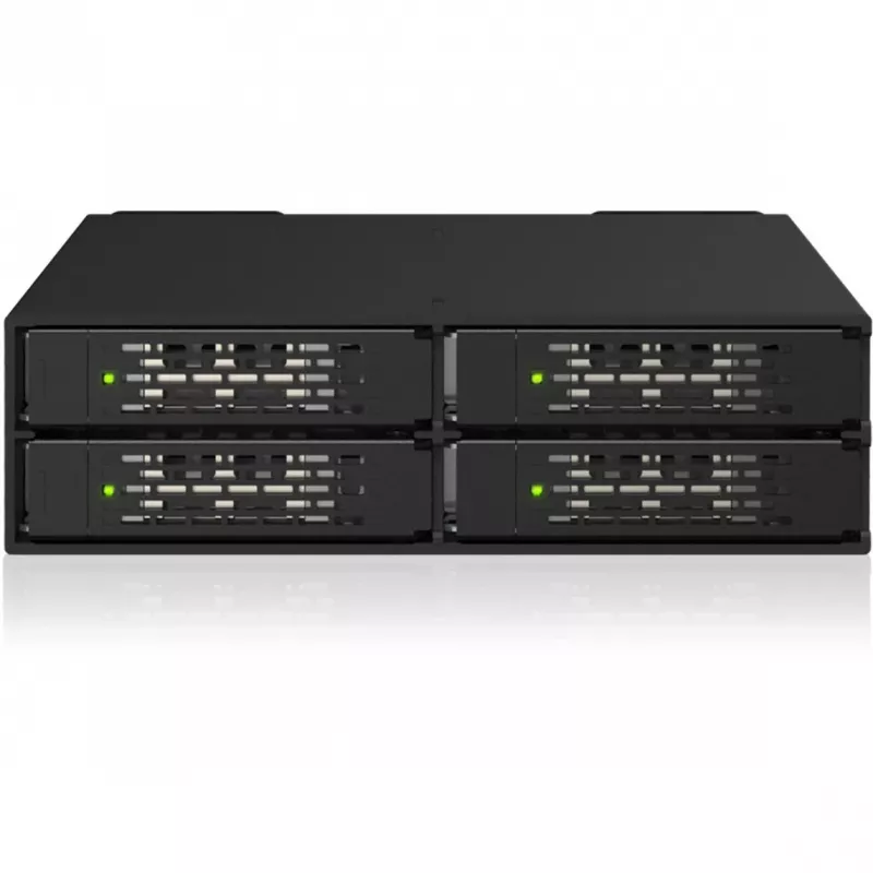 ICY DOCK ToughArmor MB699V5P-B V3 4-Bay 2,5 inch NVMe U.2/U.3 SSD PCIe 5.0 Mobile Rack Enclosure for 5,25 inch Bay (with MCIO Connector)