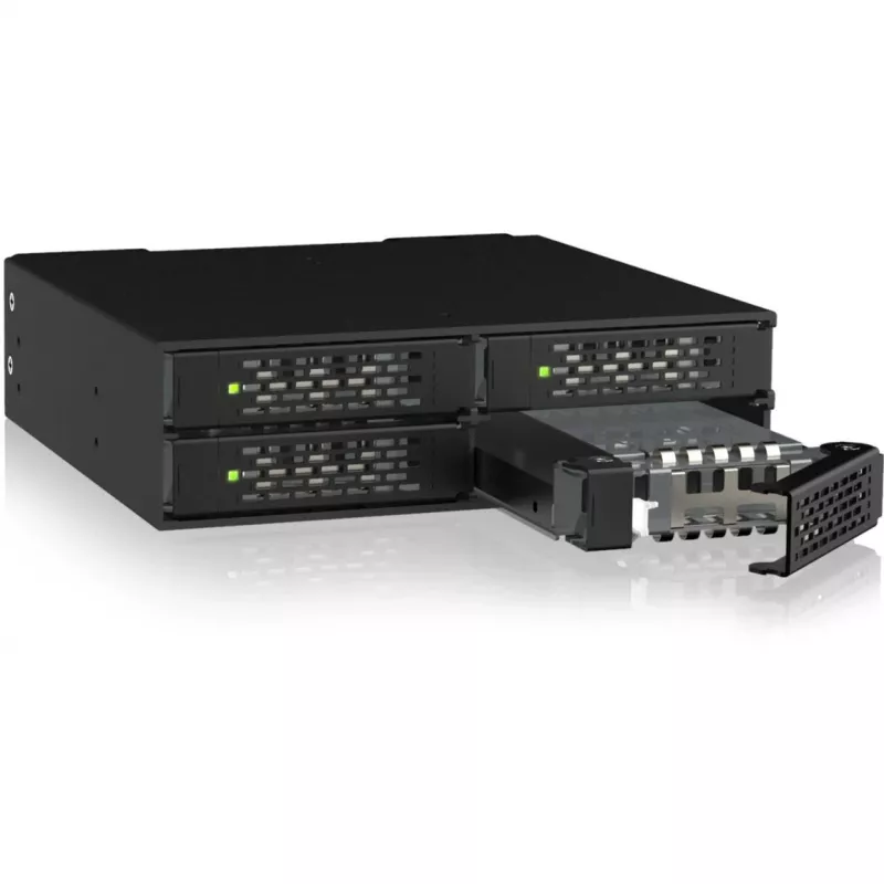 ICY DOCK ToughArmor MB699V5P-B V3 4-Bay 2,5 inch NVMe U.2/U.3 SSD PCIe 5.0 Mobile Rack Enclosure for 5,25 inch Bay (with MCIO Connector)