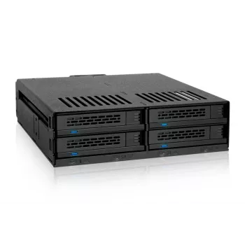 ICY DOCK ExpressCage MB324SP-1B mobilus korpusas 4x 2.5 colio SATA/SAS diskams, 1x 5.25 colio vieta, su varžtais nesuspaudžiami padėklai, juodas