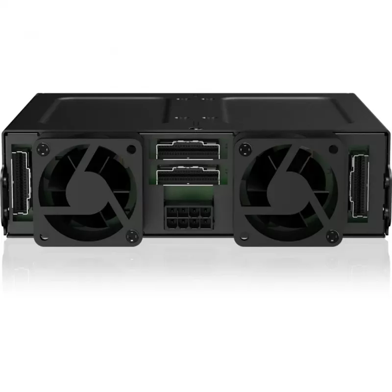 ICY DOCK ToughArmor MB998V4P-B 8-Bay U.2/U.3 NVMe SSD PCIe 4.0 Mobile Rack Enclosure for 5.25-Inch Bay (4 x SlimSAS 8i SFF-8654)