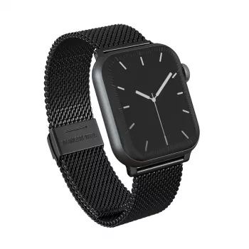 BURGA Metal Mesh Elegance Watch Strap for Apple Watch 42/44 mm (Juodas)