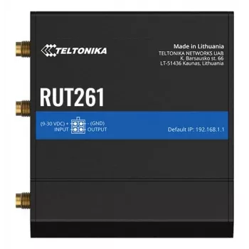 Teltonika pramoninis maršrutizatorius RUT261 – 4G LTE Cat 6, Wi-Fi 4, Dual SIM, EU PSU