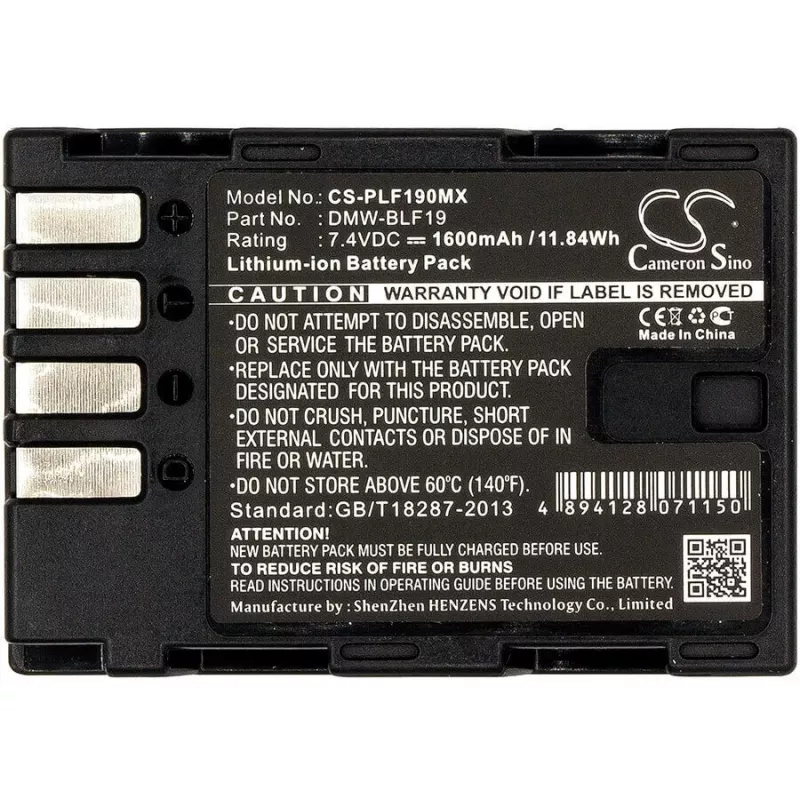 Cameron Sino CS-PLF190MX Akumuliatorius, skirtas Panasonic DMW-BLF19 / DMW-BLF19E