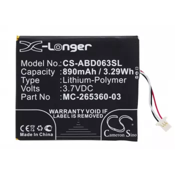 Cameron Sino Baterija, skirta Amazon Kindle 7/8 kartos (MC-265360-03, 58-000083, 58-000151) - 1500 mAh