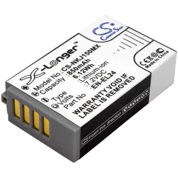Cameron Sino CS-NKJ150MX atsarginė baterija Nikon EN-EL24 (850mAh, 7,2V, Li-ion)