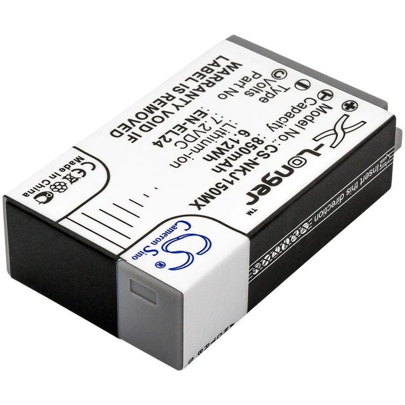 Cameron Sino CS-NKJ150MX atsarginė baterija Nikon EN-EL24 (850mAh, 7,2V, Li-ion)
