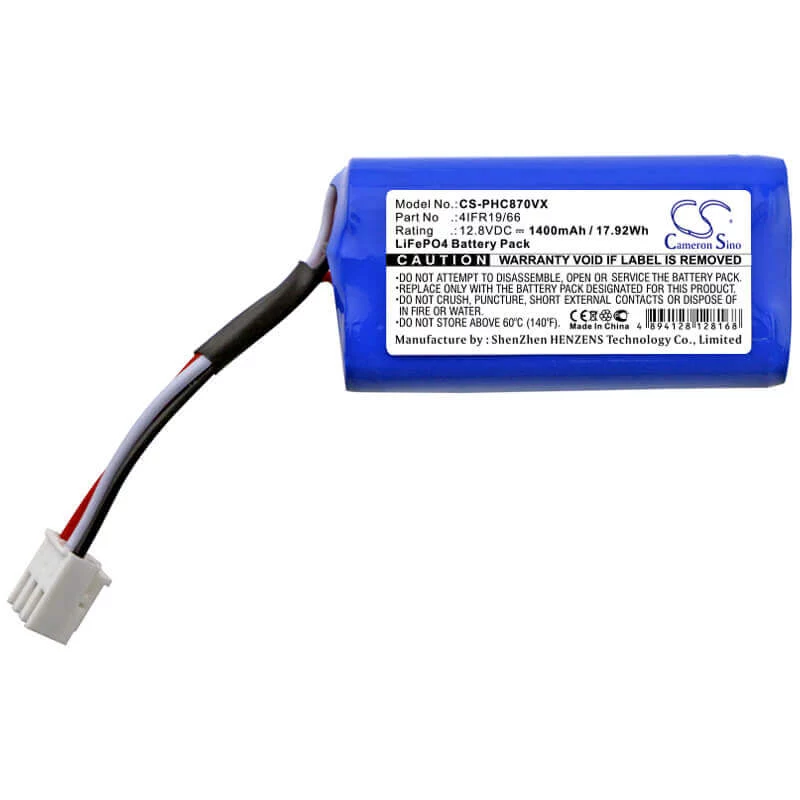 CAMERON SINO Battery Type 4IFR19/66 for Philips FC8700 FC8603 FC8705 FC8710 / CS-PHC870VX