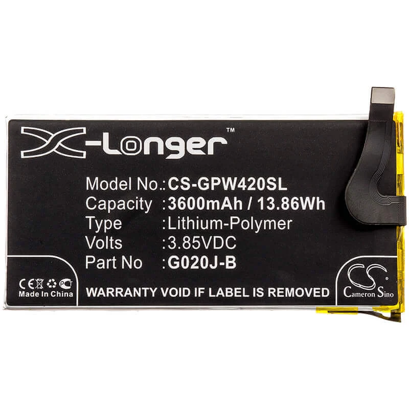 CAMERON SINO baterija, tipas G020J-B, skirta Google Pixel 4 XL 4XL G020P, 3600mAh / CS-GPW420SL