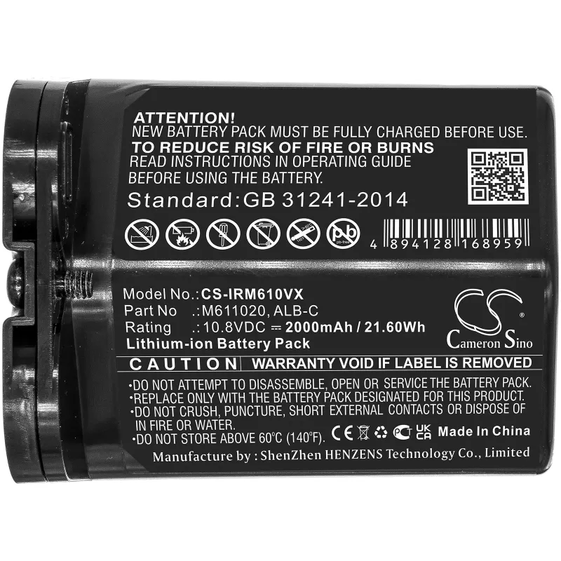 Cameron Sino akumuliatorius, tipas ALB-C M611020 ABL-C, skirtas iRobot Braava Jet M6 (CS-IRM610VX)