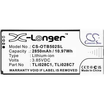 Cameron Sino atsarginė baterija TLi028C1 TLi028C7, skirta Alcatel 1B 2020 OT-5002 OT-5002A AT&T CS-OTB502SL