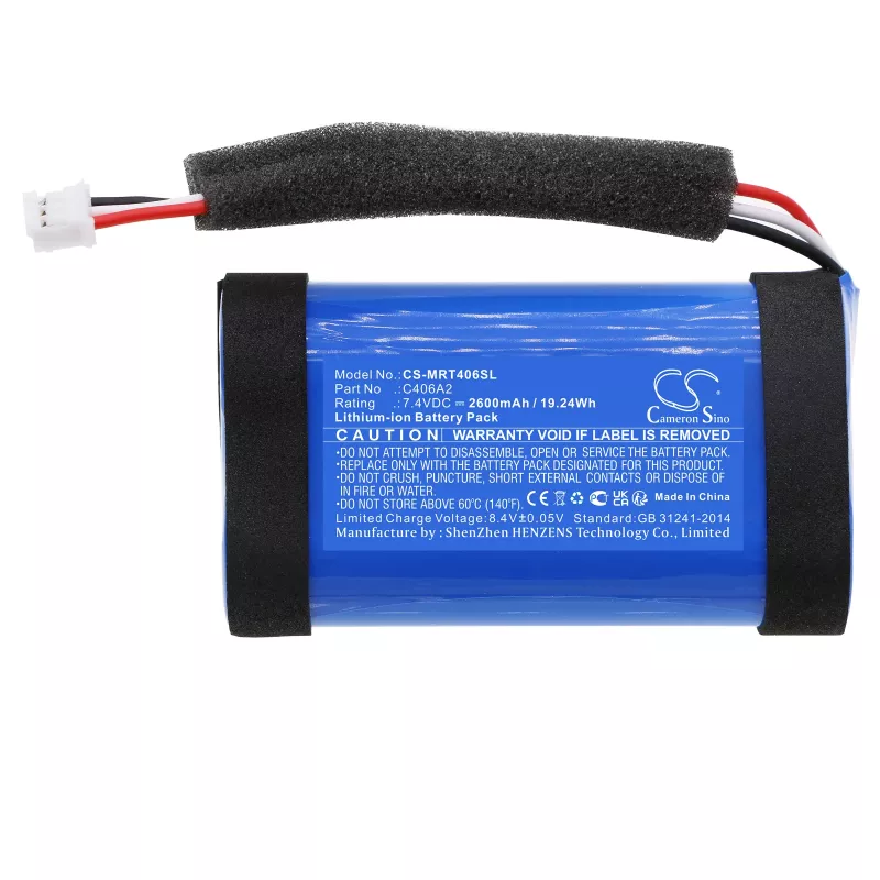 CAMERON SINO Atnaujinimo baterija Marshall Emberton (CS-MRT406SL, C406a2, C406a2-2) - 7,4V 2600mAh Li-ion
