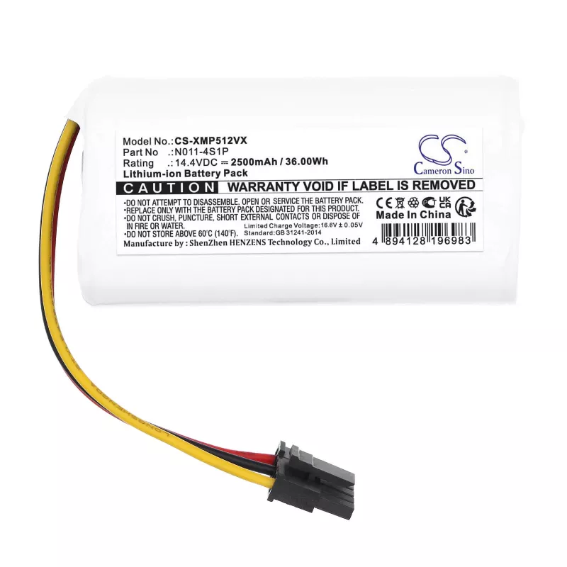 CAMERON SINO Baterija 14,4V 2600mAh 4S1P N011-4S1P, skirta Xiaomi Mi Robot Vacuum Mop 2 Lite / CS-XMP512VX