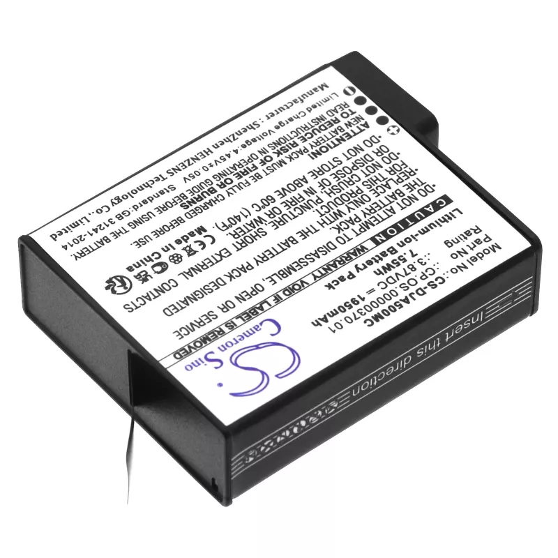 Cameron Sino Akumuliatorius BCX204-1950-3.87, skirtas DJI Osmo Action 5 Pro / CS-DJA500MC