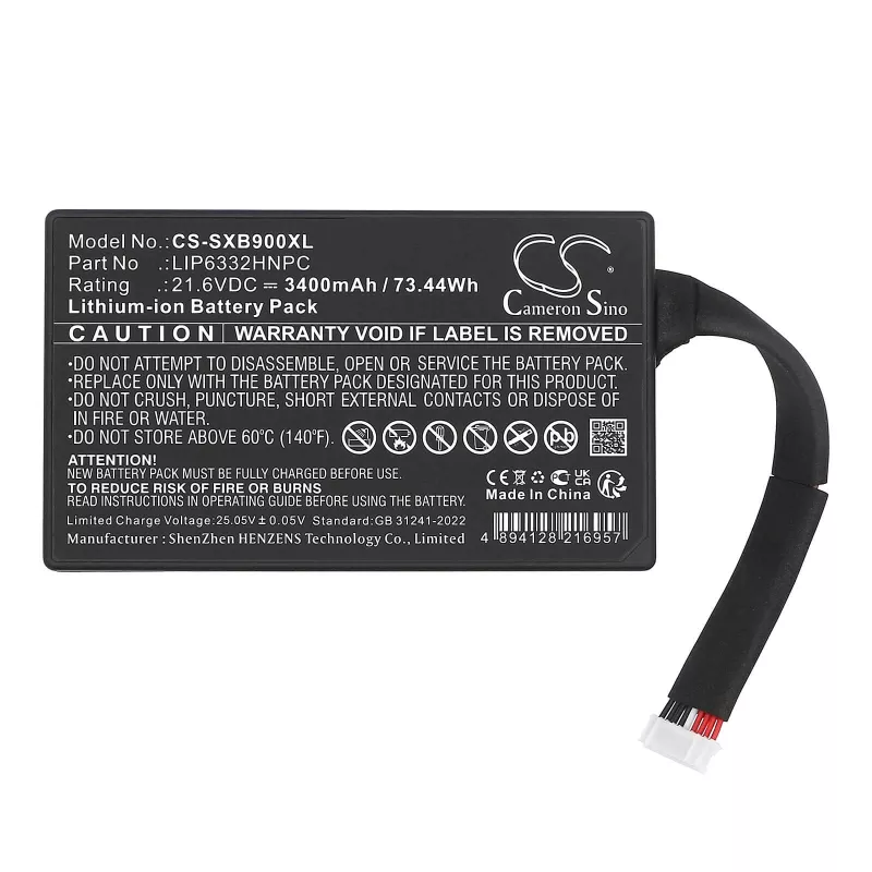 CAMERON SINO baterija, tipo 1-853-679-11 Lip6332hnpc, skirta Sony garso kolonėlei GTK-XB90 / CS-SXB900XL