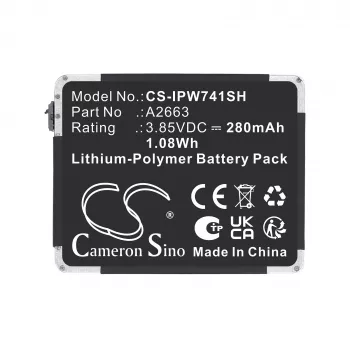 CAMERON SINO A2663 tipo akumuliatorius, skirta Apple Watch Series 7 41mm A2473/A2475/A2476 (Cs-ipw741sh)