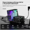 UNITEK 10-Port USB-C & USB-A 240W Įkrovimo Stotelė