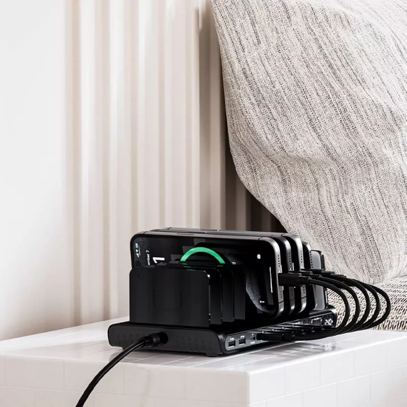 UNITEK 10-Port USB-C & USB-A 240W Įkrovimo Stotelė