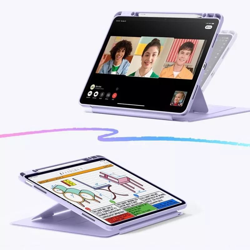 ESR Flip Hybrid Case for iPad Air 13-inch (M2 2024) - Violetinė