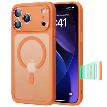 ESR Classic Hybrid MagSafe Case for Apple iPhone 17 Pro Max, Frosted Orange