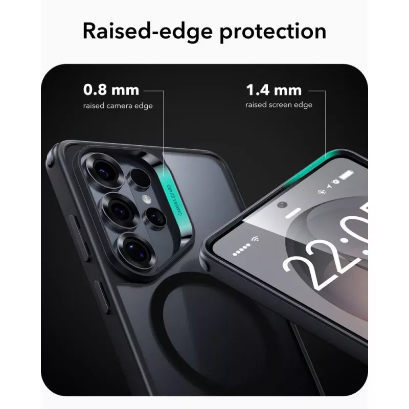 ESR Classic Hybrid MagSafe Dėklas Samsung Galaxy S26 Ultra, Matinė Juoda