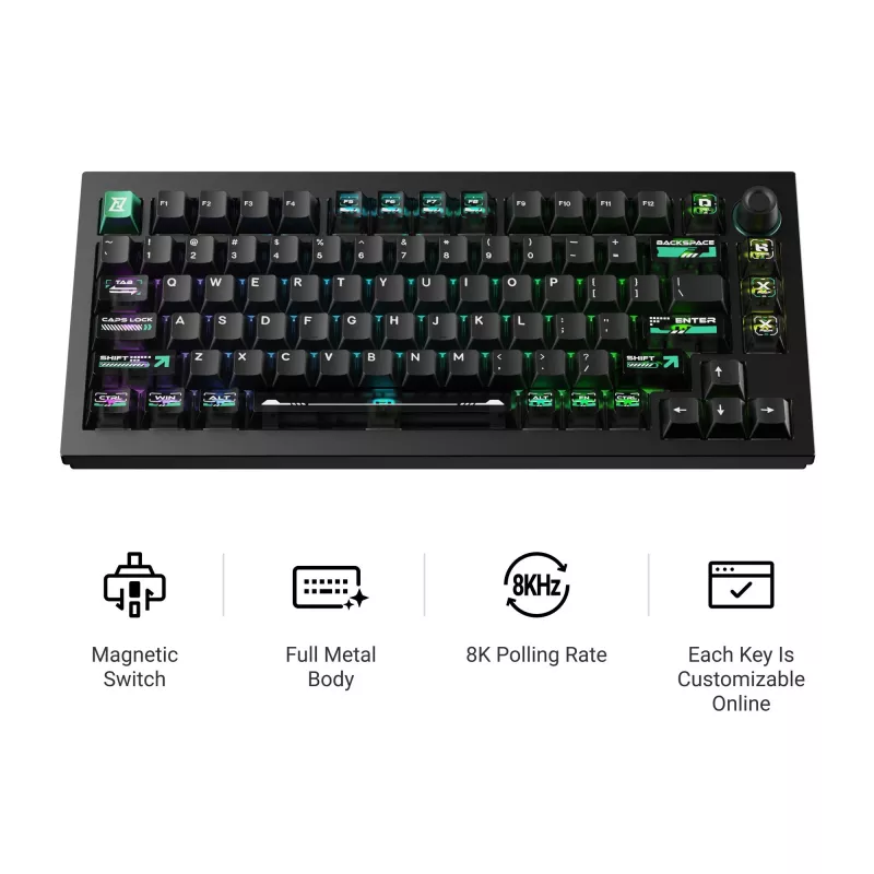Keychron L5W-W1 Lemokey Magnetic Cyber 75% Hall Effect Gaming Keyboard