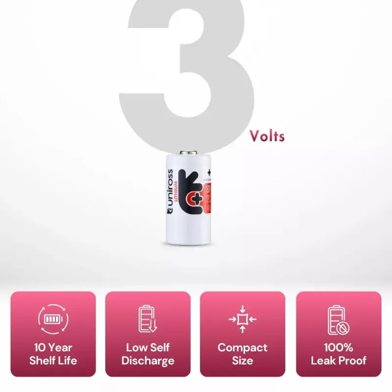 Uniross ličio baterija CR123A 3V 1500mAh