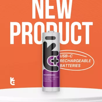 Uniross USB-C C/HR14 Įkraunamos Ličio Jonų Baterijos 3000mAh, 2 vnt. pakuotė
