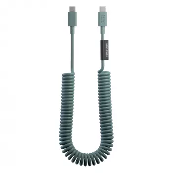 Native Union Pop Cable USB-C į USB-C 2,4m 60W Slate Green