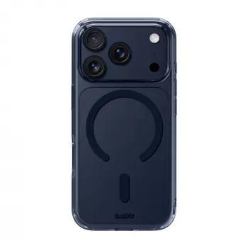 LAUT Crystal Fluro Dėklas, skirtas iPhone 17 Pro, Clear Midnight, suderinamas su MagSafe