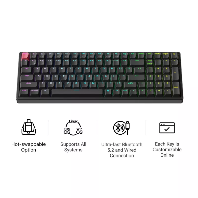 Keychron K4X-J1 96% Red Switch RGB Hot-Swap mechaninė klaviatūra