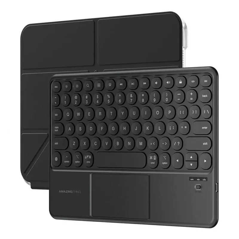 AMAZINGTHING Minimal Case KeyLite Combo klaviatūrinis dėklas, skirtas iPad Air 11 M2/M3/M4 (2024/2025/2026) – juodas