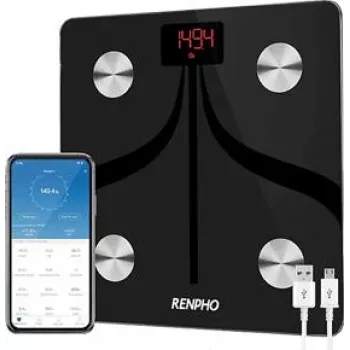 Renpho išmaniosios kūno svėrimo svarstyklės su programa – juodos (ES-30M-US)