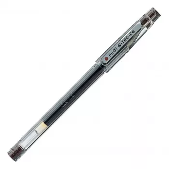 PILOT PEN G-Tec C4 0.4 mm gelinis rašiklis, skaidrus korpusas, juodas rašalas