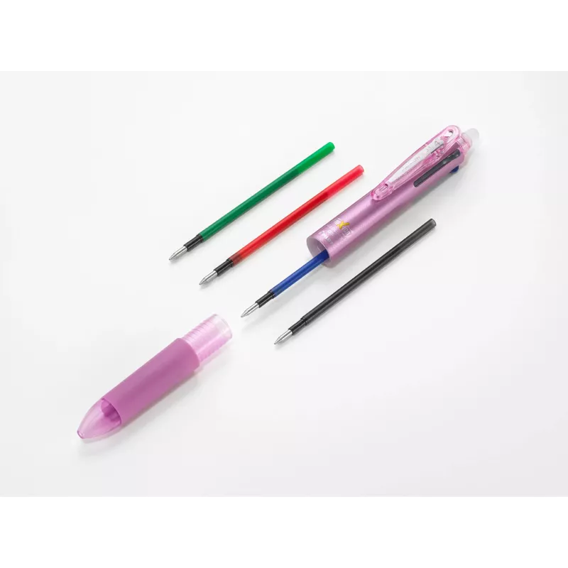PILOT PEN FriXion Ball 4 4-in-1 trinamasis gelinis rašiklis, juodas korpusas, 0,5 mm itin plonas
