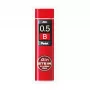 Pentel C275-BO Super Hi-Polymer Lead Refill - Raudona - 0,5 mm - 40 šerdelių - Dėžutė