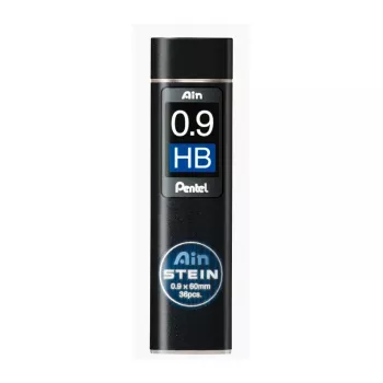 Pentel C279-HBO Super Hi-Polymer Lead Refills - 0,9 mm HB - Juodi - 36 vamzdeliai (540 šerdelių) - Pilka dėžutė