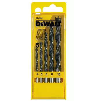 DEWALT DT4535 Brad Point Gręžtų Rinkinys 5 vnt. 4-10mm