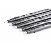 Pentel Pointliner plonasraigis rašiklių rinkinys, juodas