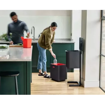 Joseph Joseph Totem Max 60L juoda šiukšlių ir rūšiavimo dėžė