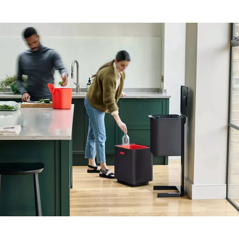 Joseph Joseph Totem Max 60L juoda šiukšlių ir rūšiavimo dėžė