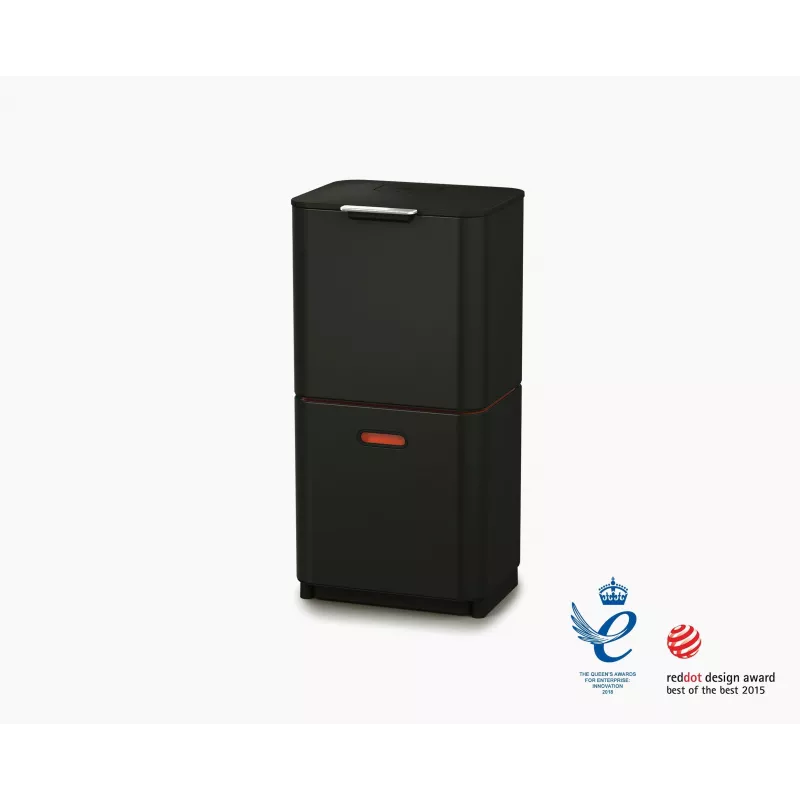 Joseph Joseph Totem Max 60L juoda šiukšlių ir rūšiavimo dėžė
