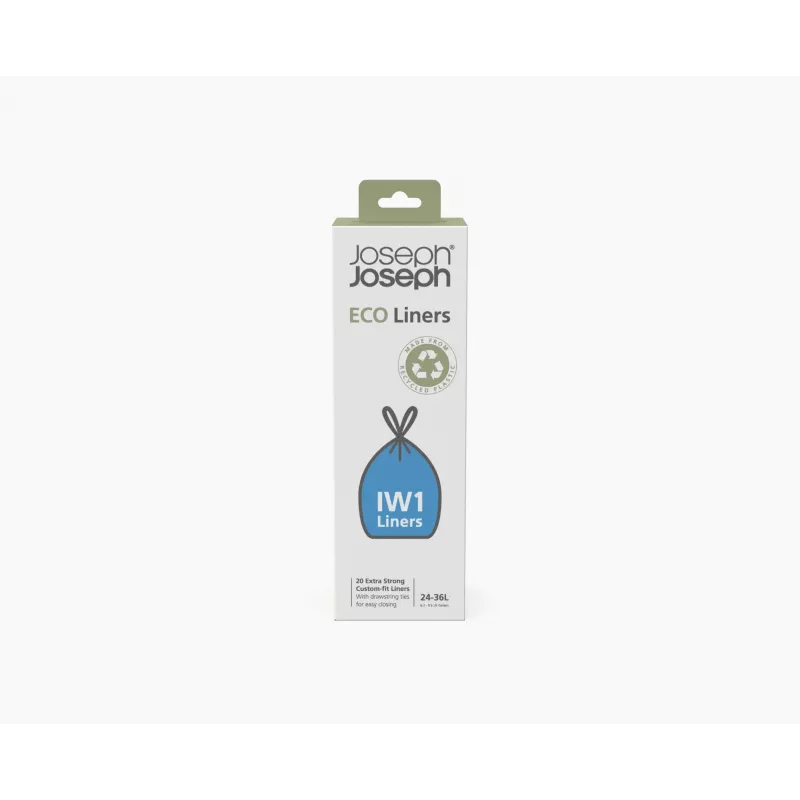 Joseph Joseph IW1 24-36L Grey Recycled Bin Liners (20 Pack)