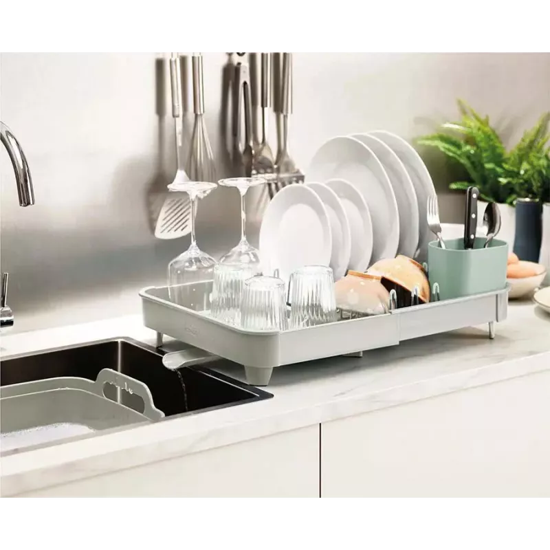 Joseph Joseph Extend Stone Green Expandable Dish Drainer