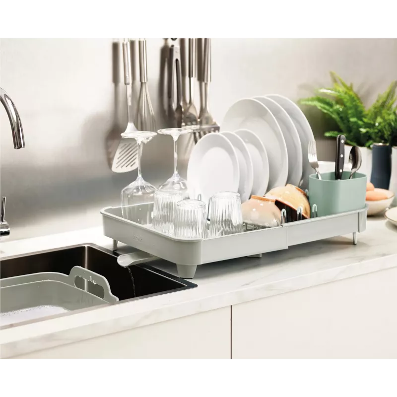 Joseph Joseph Extend Stone Green Expandable Dish Drainer
