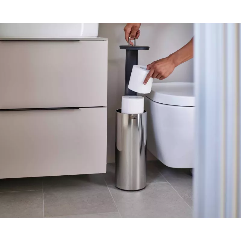 Joseph Joseph EasyStore Luxe Nerūdijančio Plieno Paslėptas Tualetinio Popieriaus Laikiklis